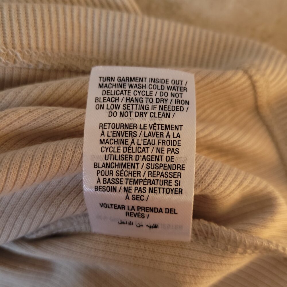 NWT Beige Ribbed Longsleeve Tee - Picture 5 of 6